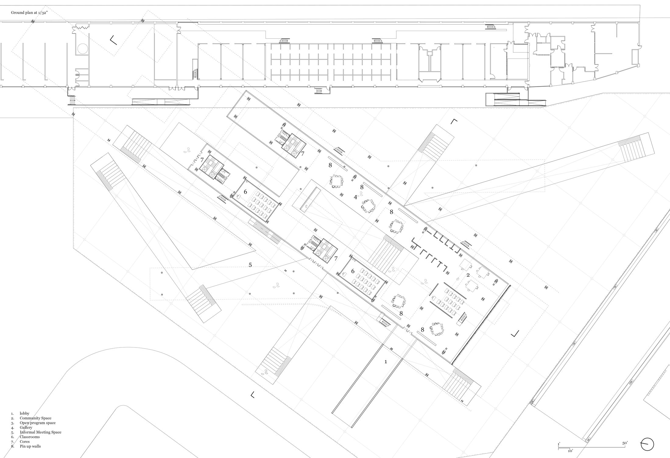 Program assembly diagram ground plan showing spatial distribution